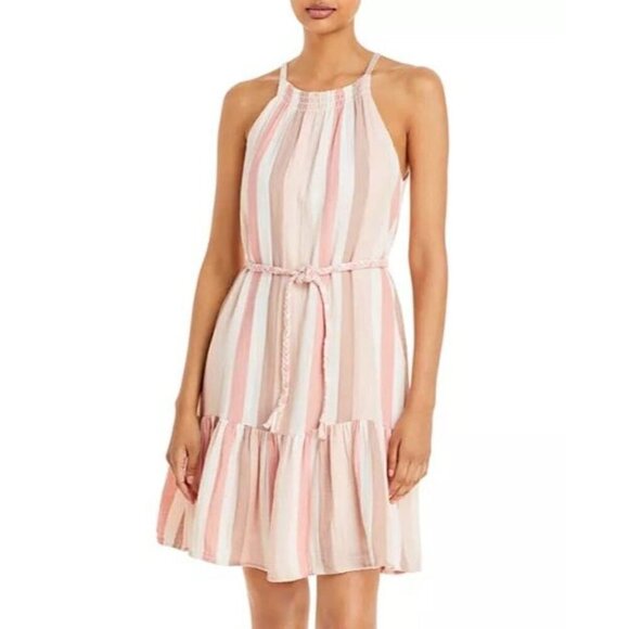 Rails Becca Cheyanne Stripe Dress XS | Pink & Ivory Striped Cotton Sundress - Picture 2 of 12